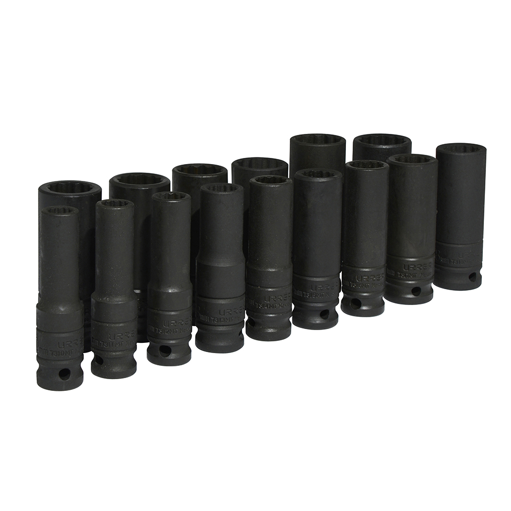 74203 1/2" drive 12-point deep impact socket 15PC (MM)