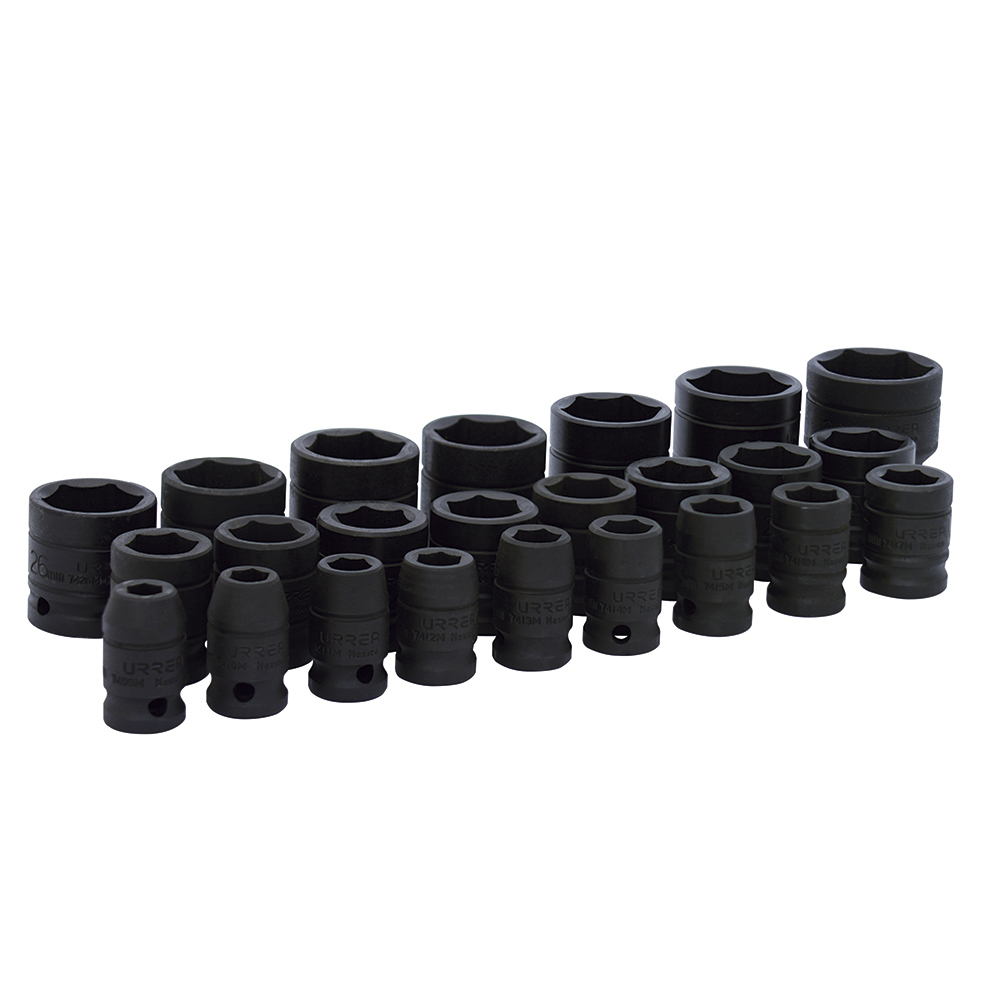 74206 1/2" drive 6-pt short impact socket set 24PC (24MM)