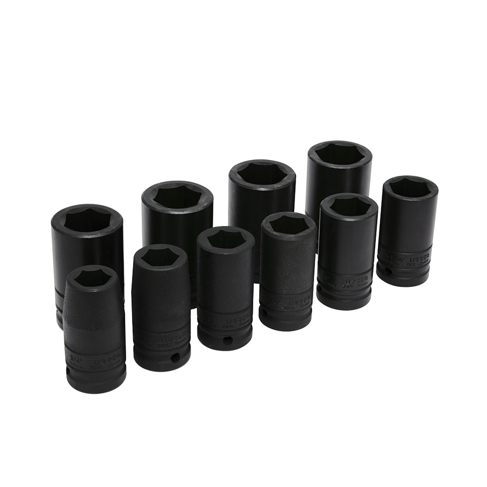 750010L 3/4" drive 6-point deep impact socket 10PC