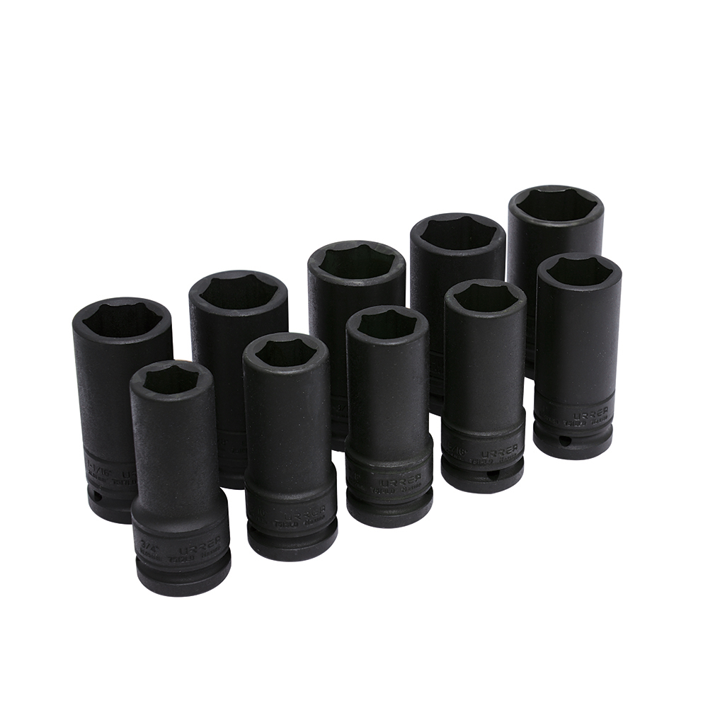 7500LD 3/4" drive, 6-pt thin-wall deep impact socket set 10PC