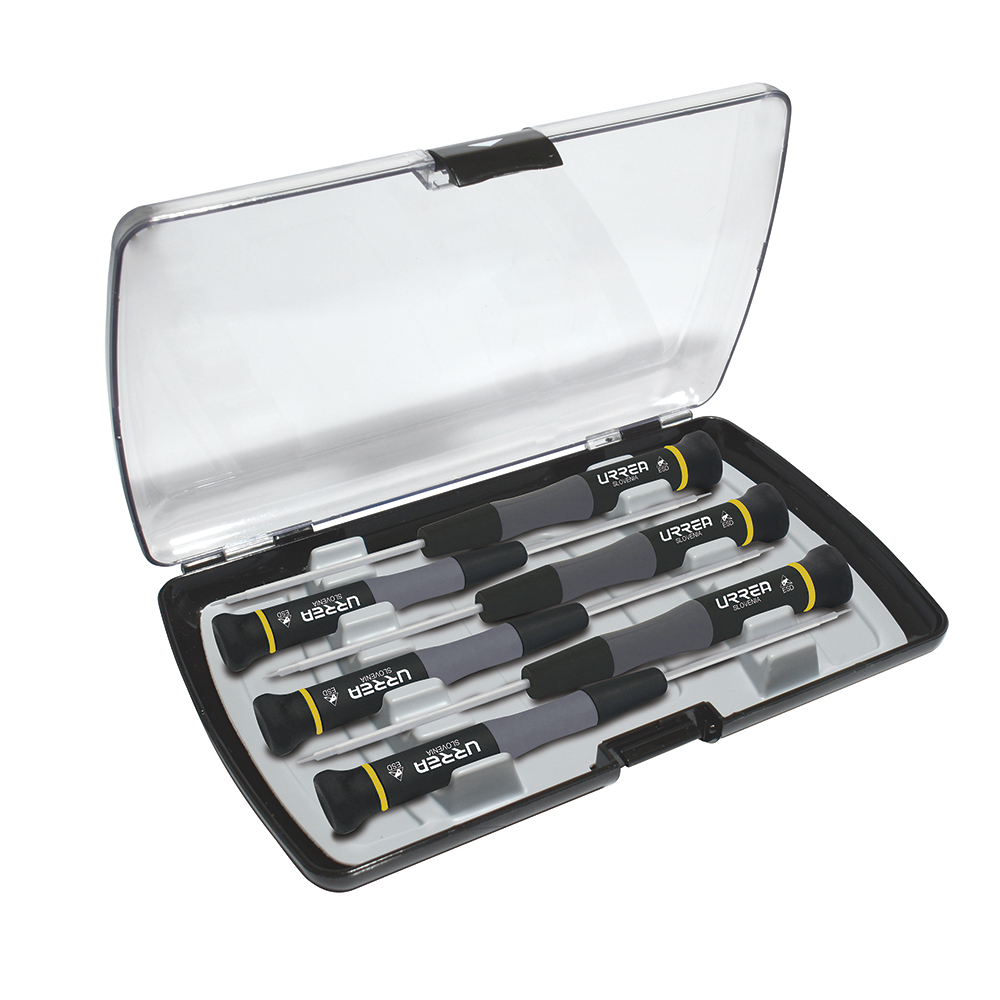 9501BG ESD Bimaterial Precision Screwdrivers set of 6 pieces (slotted type).