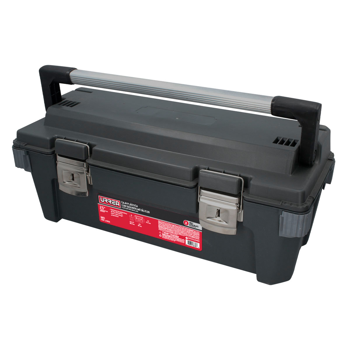 9921 25 in, plastic tool box with metal latches 1,420 in3 storage capacity