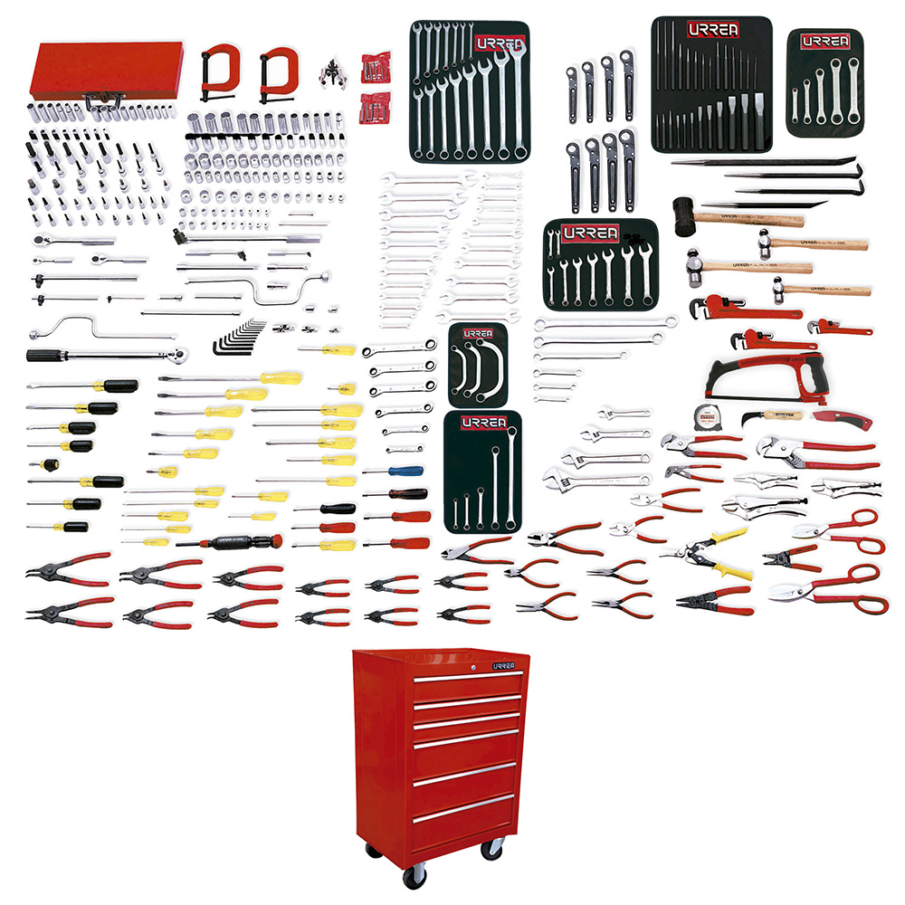 99521 Combinated Industrial Master Tool Set With Cabinets Ex27M6, 397 Piece