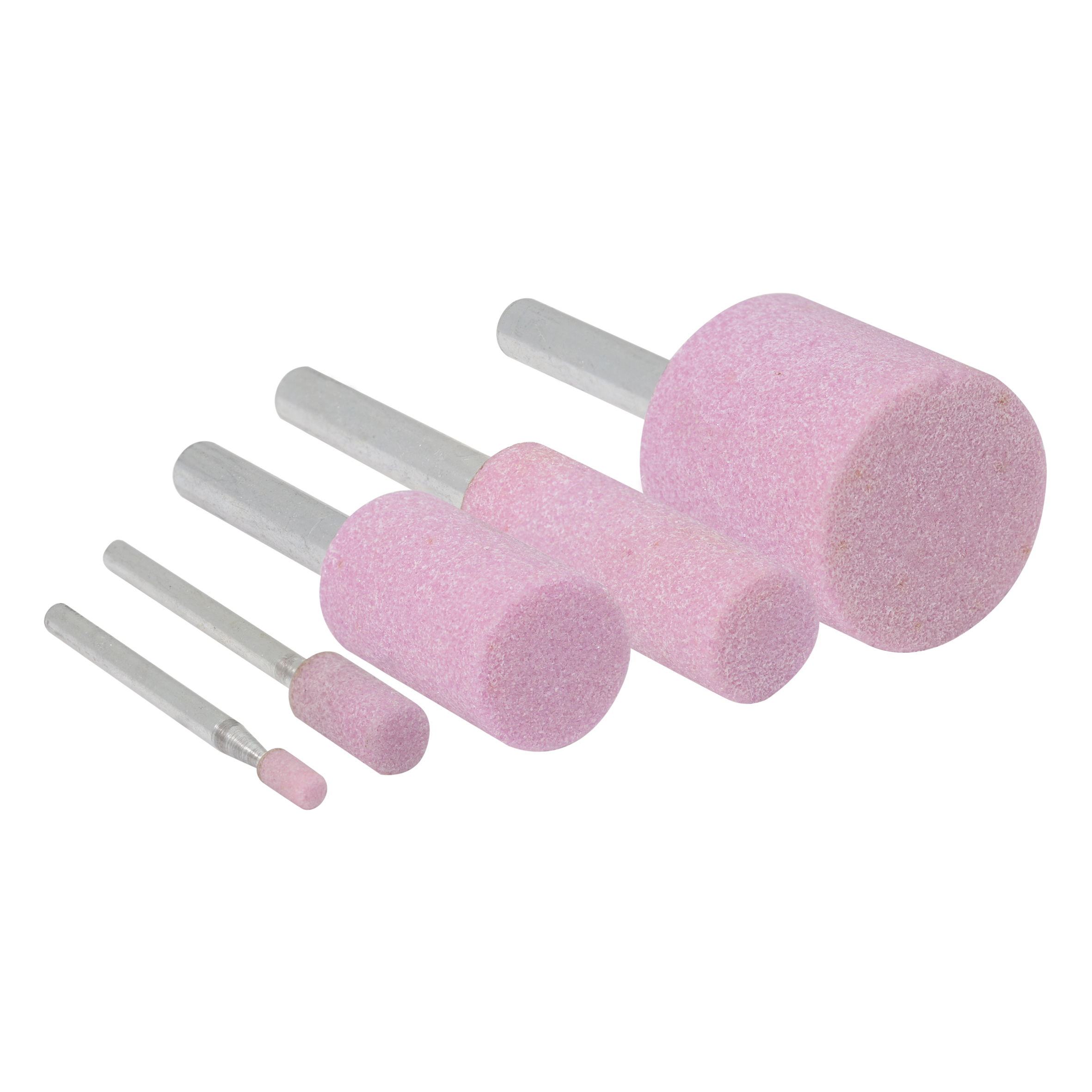 APM5W Type W Pink Aluminum Oxide Mounted Stone Bits Set, 5 Piece