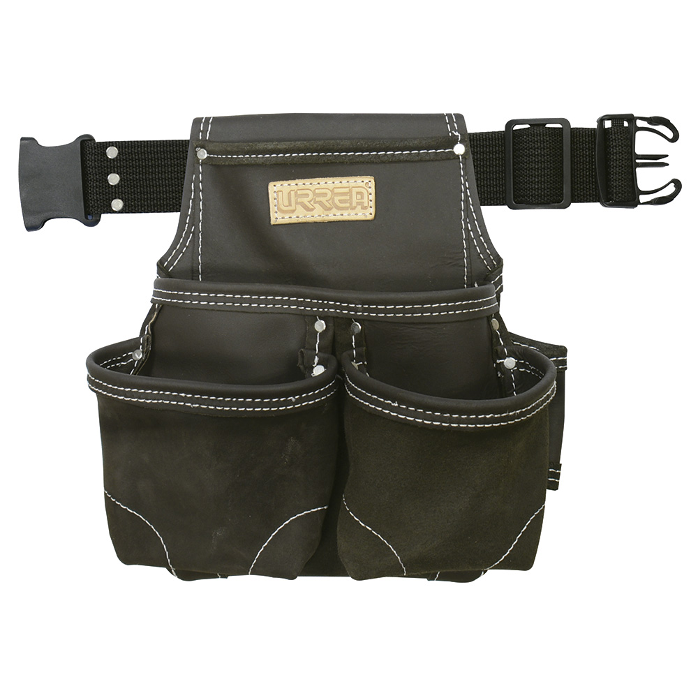 Imagen para Estuche portaherramientas de piel con cinturón con 4 bolsillos de Grupo Urrea