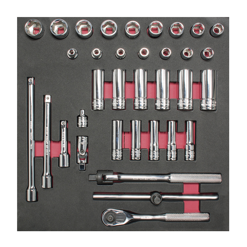 CH202 Metric 12pt/6pt, 3/8”dr standard/deep sockets with acc 35PC