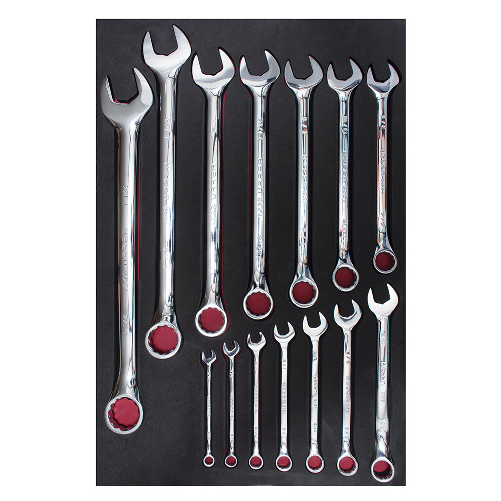 CH303 SAE 12-pt full polished combination Wrenches 14PC