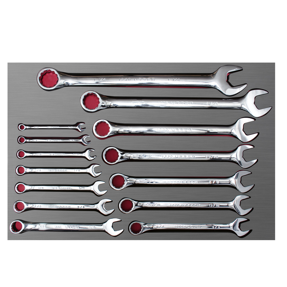 CH303L SAE 12-pt fullpolished combination wrenches 14pc