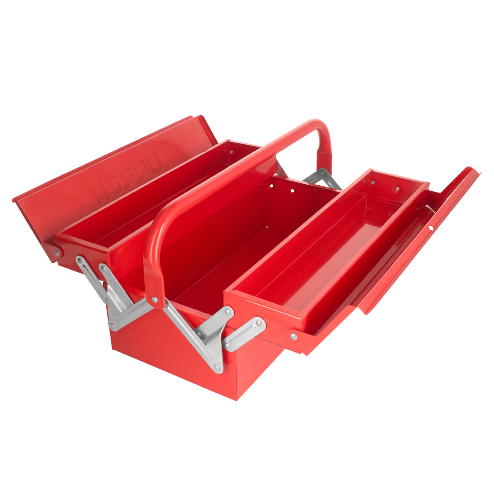 CMA1 Metallic Tool Box Red 7" X 16" X 6"