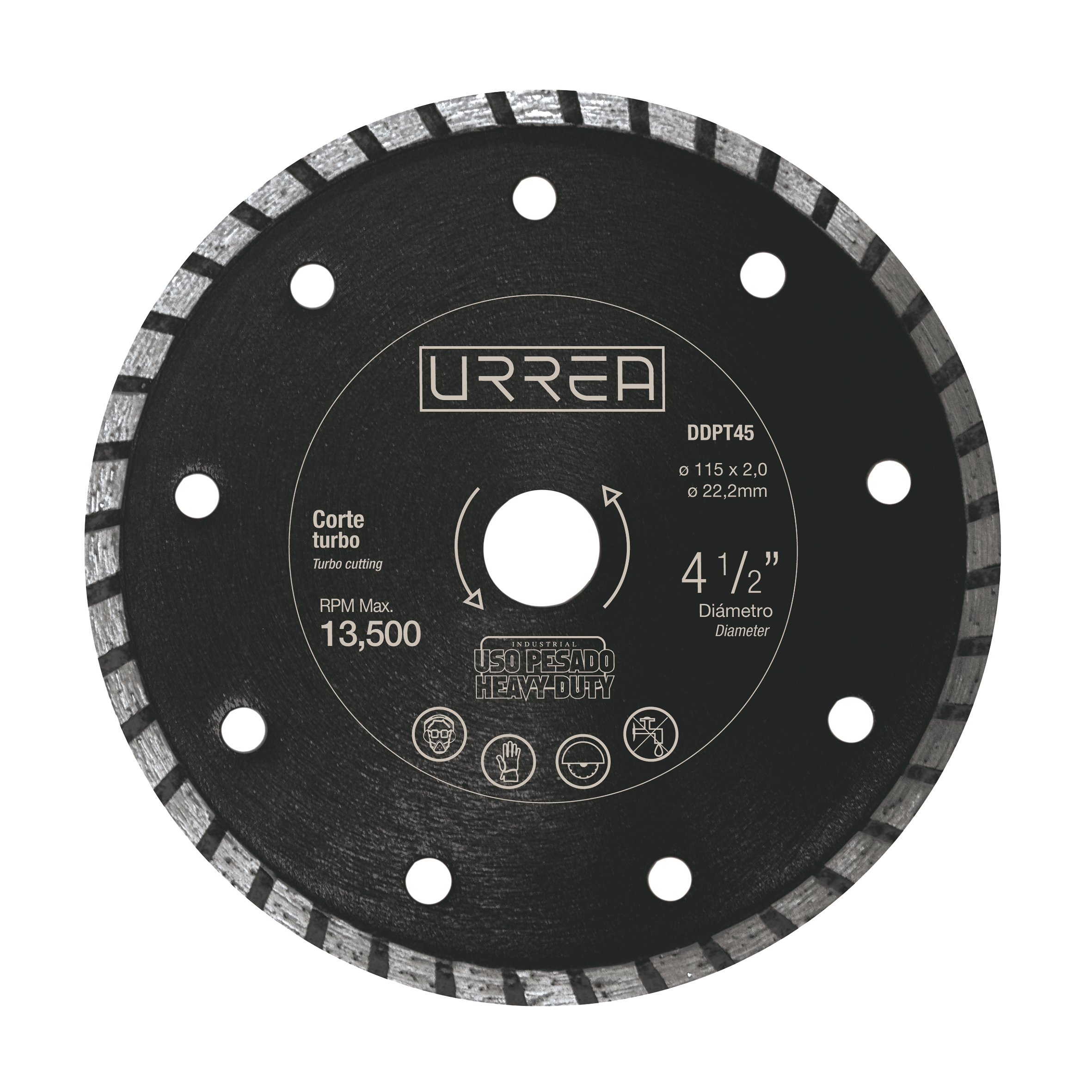 DDPT45 Turbo Diamond Blade, 4-1/2"