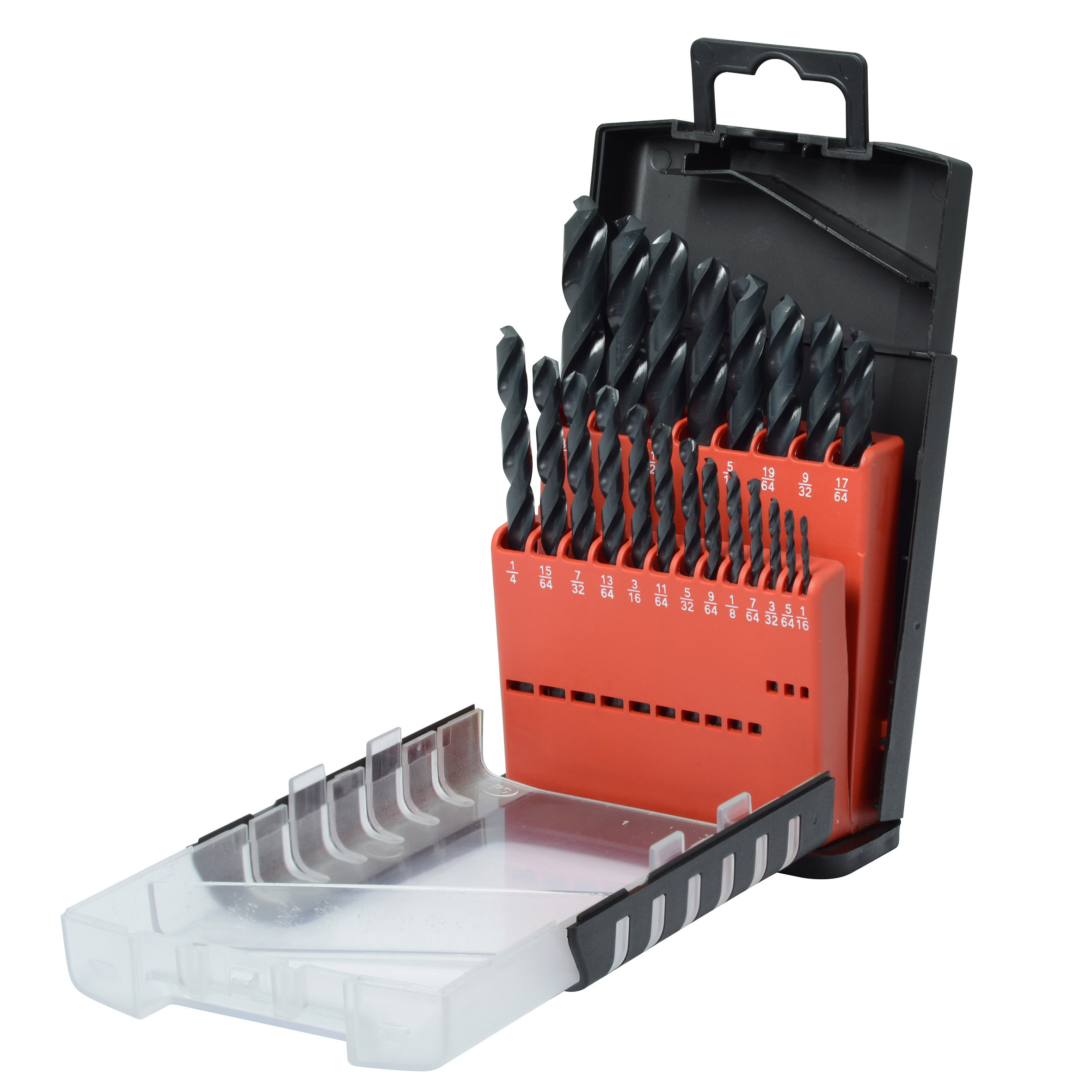 G5121 Black Oxide High Speed Steel Drill Bit Set, 21 Piece Straight Shank