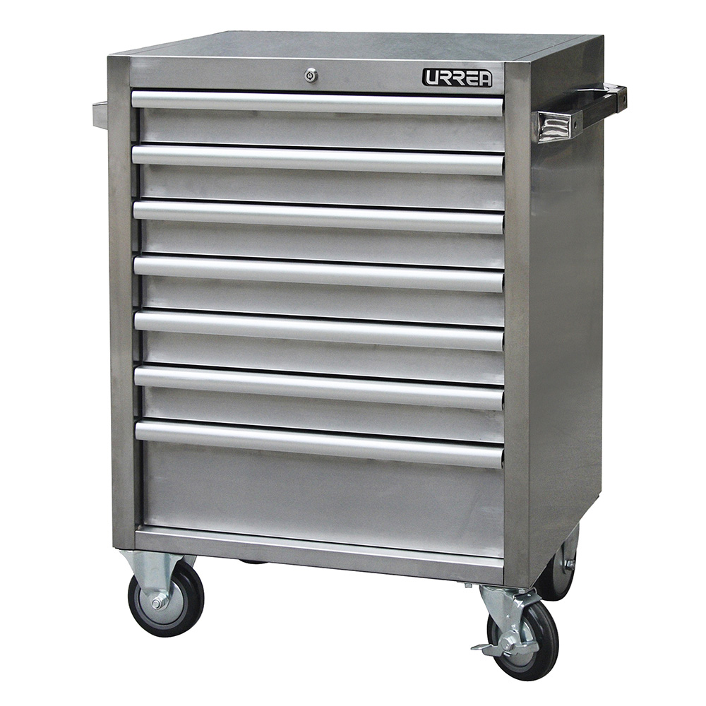 H27M7S 27 in, 7-drawer stainless steel heavy-duty roller cabinet