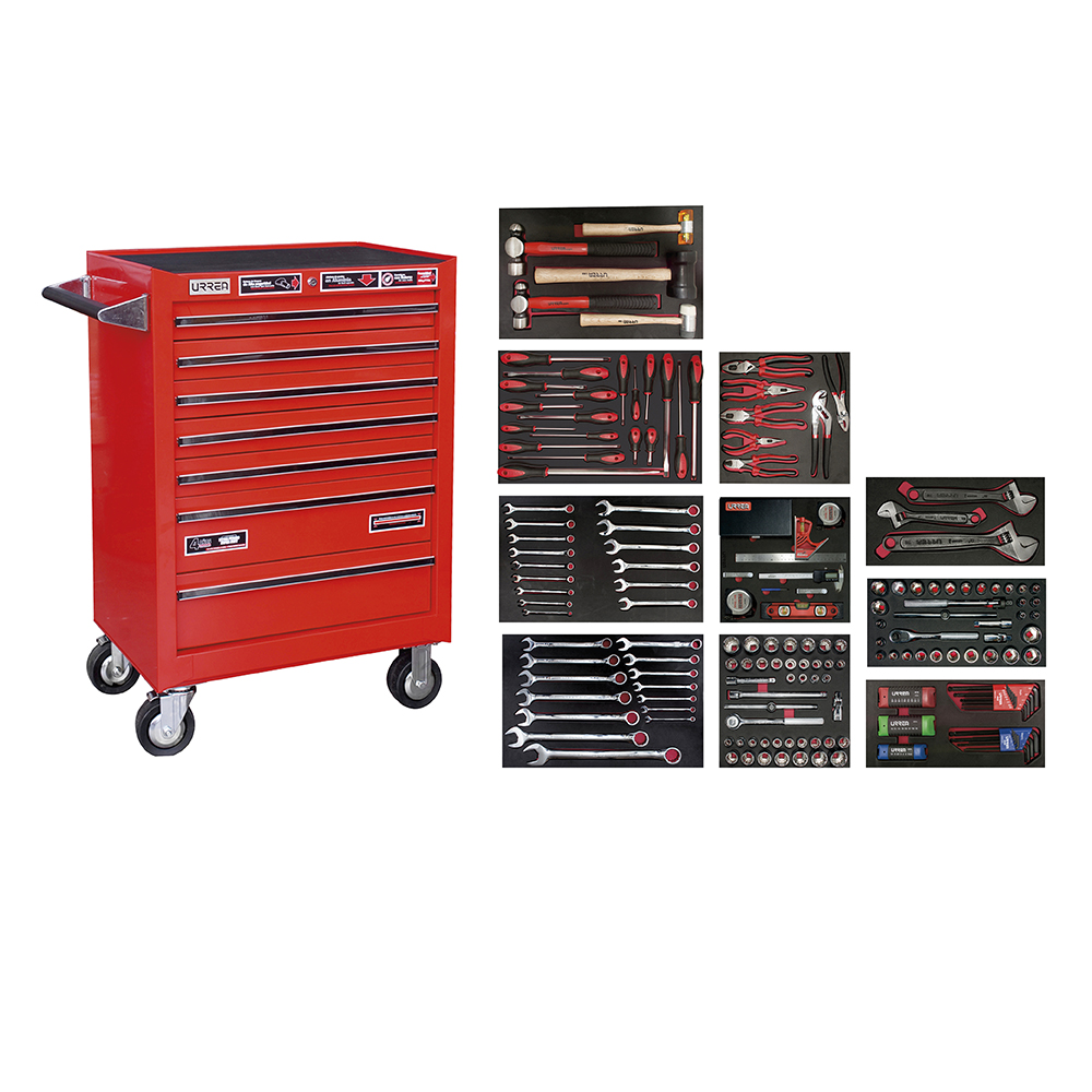 JI194 Industrial Set With 7 Drawer Modular Organization System 194 Piece, With Cabinet X27M7