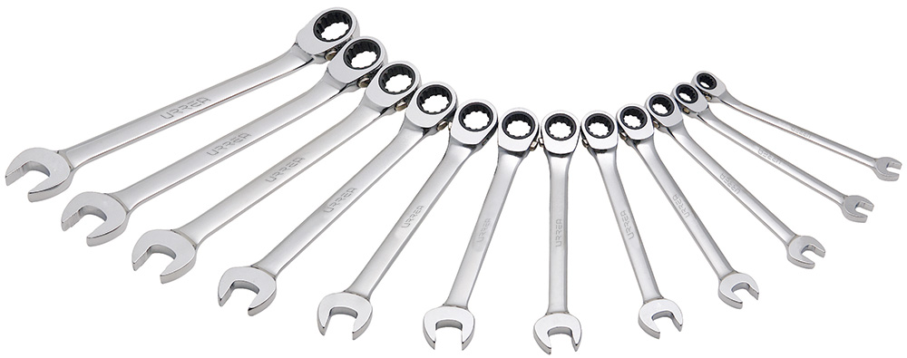 JLMC12M Spline Ratcheting wrench set of 9 pieces (metric).