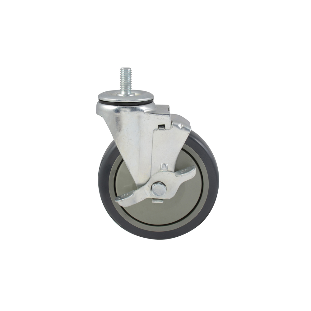 RAS 5" utility wire cart caster with brake