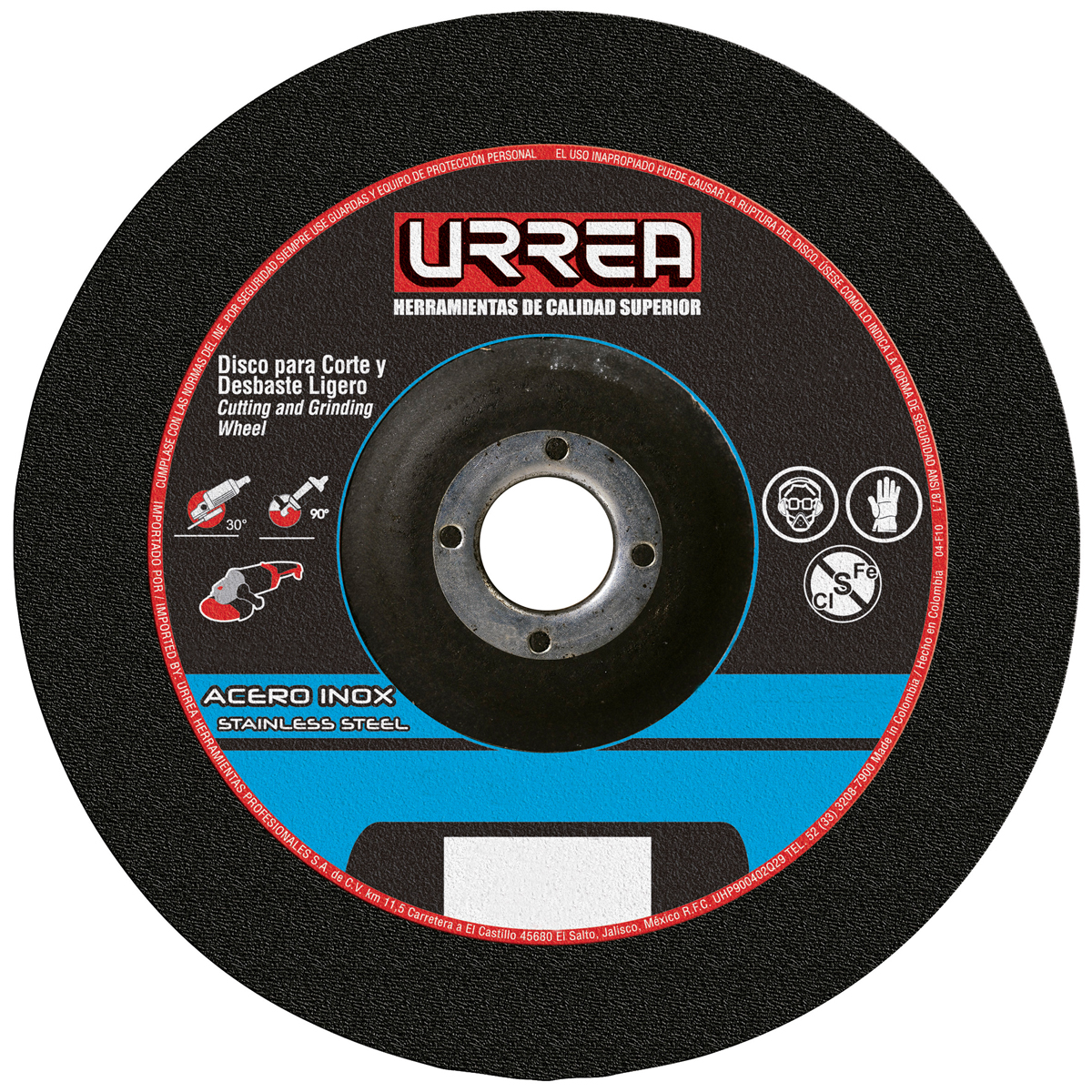 Disco Abrasivo Tipo 27 Para Acero Inoxidable 4 1 2 X 1 4 Grupo Urrea