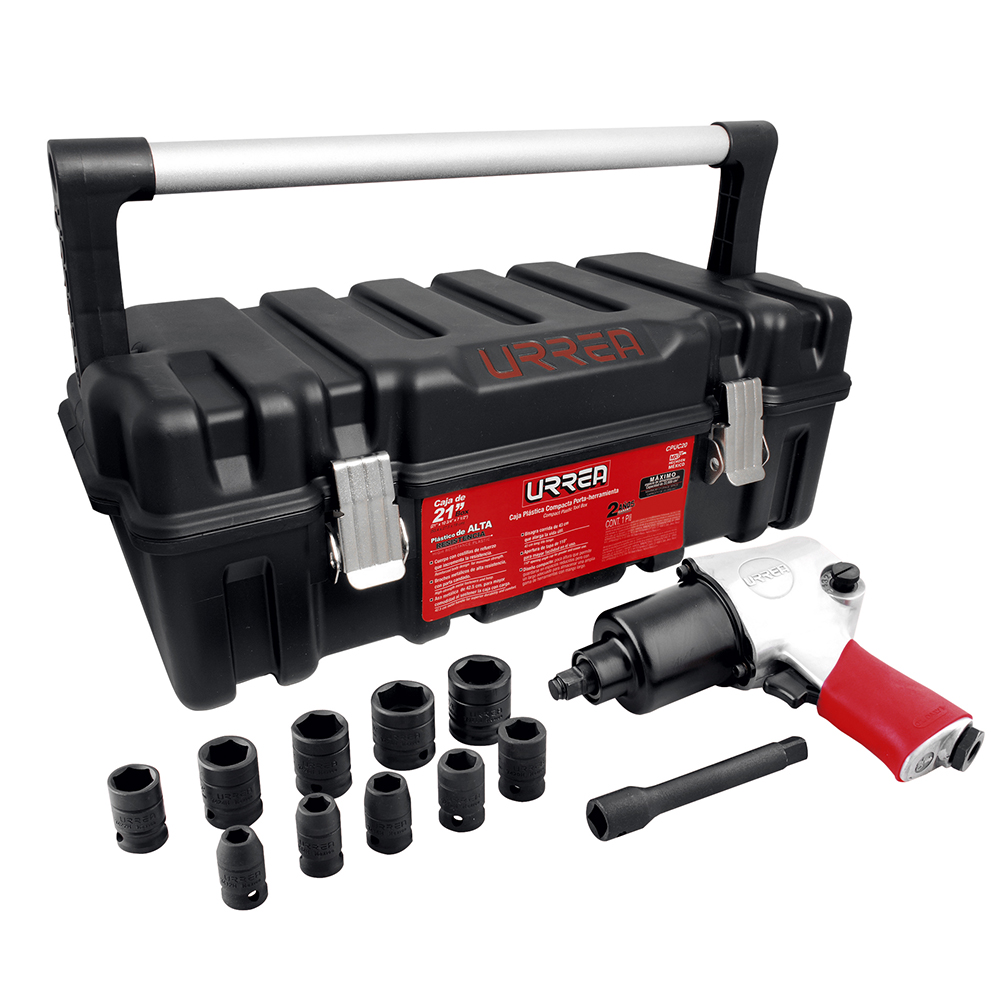 UP731KM Twin hammer 1/2" drive air impact wrench and socket set (metric)