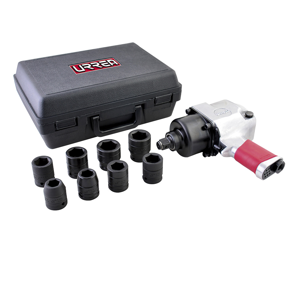 UP776KM Twin hammer 3/4" drive air impact wrench and socket set (metric)