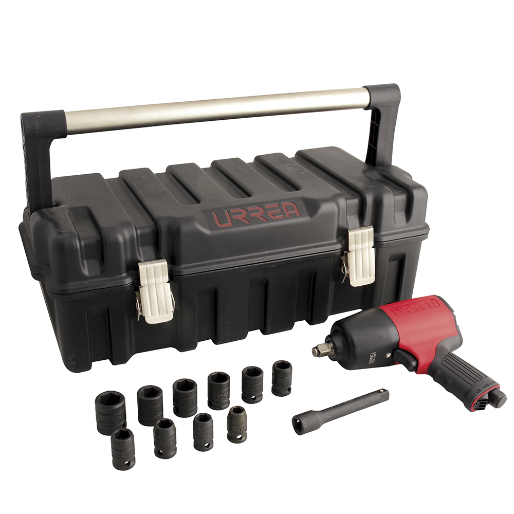 UPC731KM Twin hammer composite system 1/2" dr impact wrench and socket set (metric)